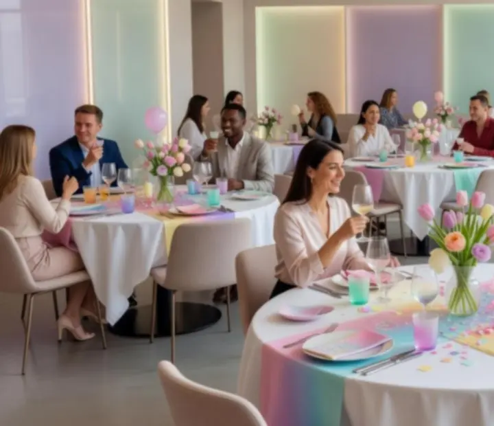 Sala restauracyjna Polvarionex przygotowana na eleganckie wydarzenie