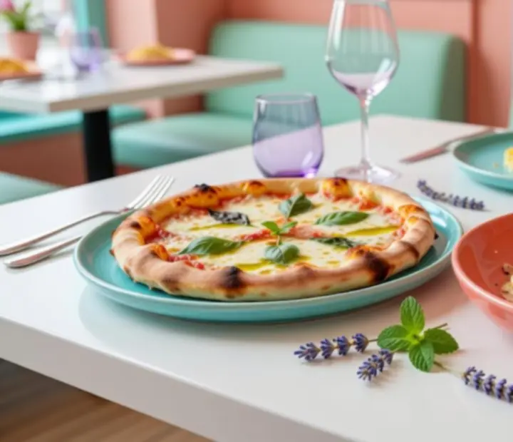 Nowoczesne danie kuchni europejskiej: pizza i makarony w restauracji Polvarionex